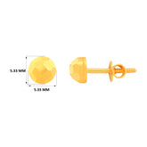 22k Yellow Gold Ball-Bead Earrings with gold weight of 1.468g